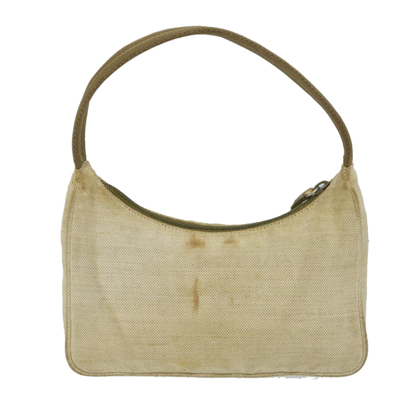 PRADA Sports Hand Bag Canvas Beige Khaki Auth as096 - Picture 2 of 16
